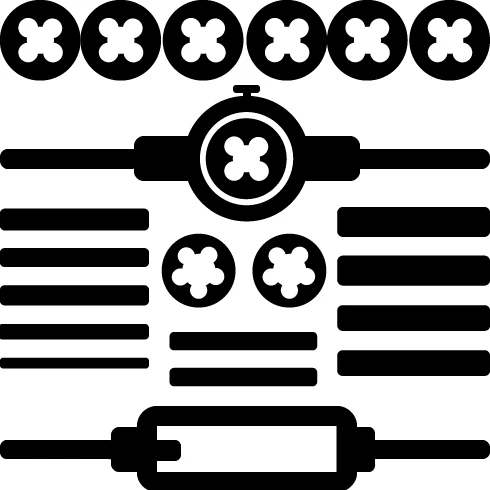 Hanson Super Set Red Tap & Die Set