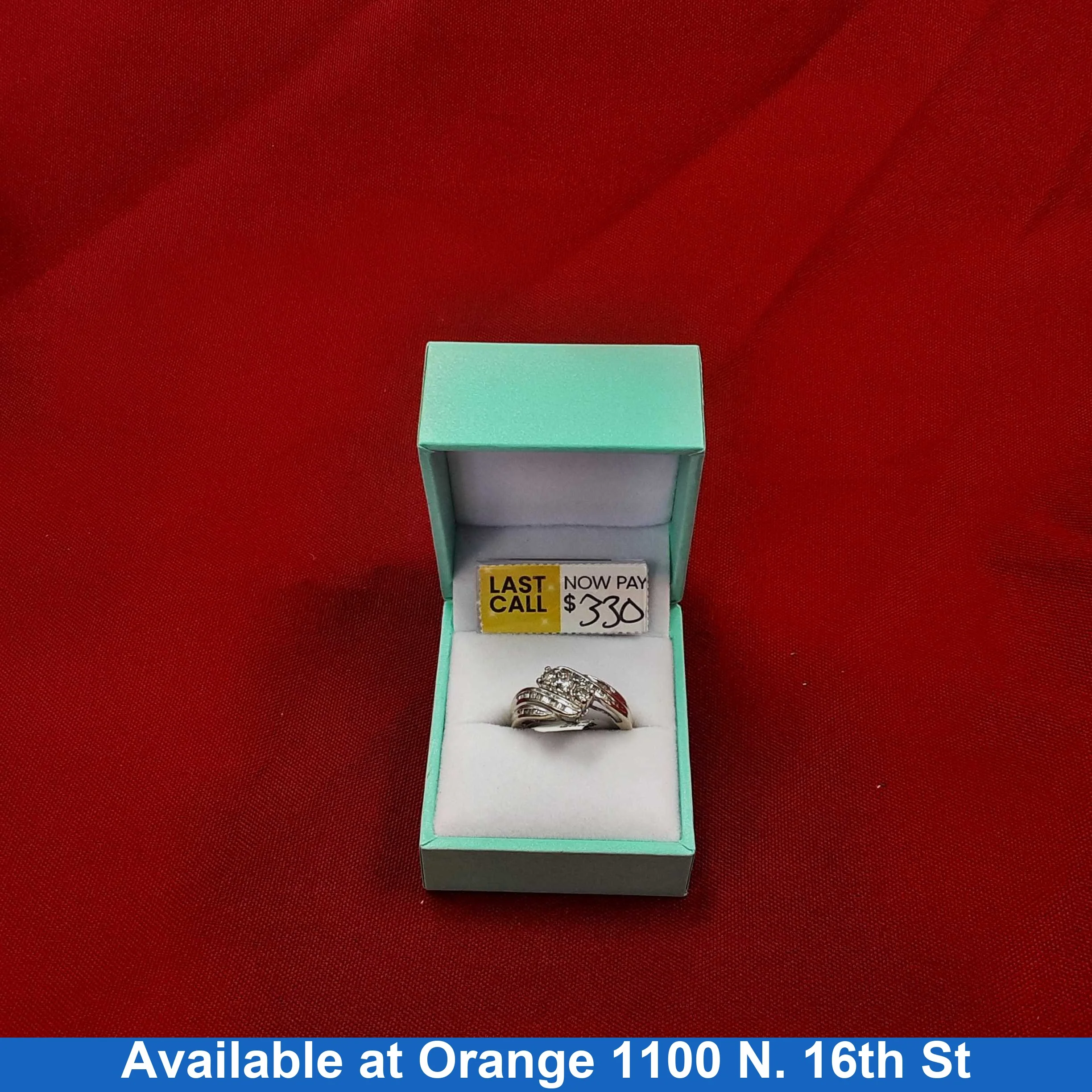 Ring - Engagement Set - White Gold 10k (.417) 3.2 grams Size 7.5