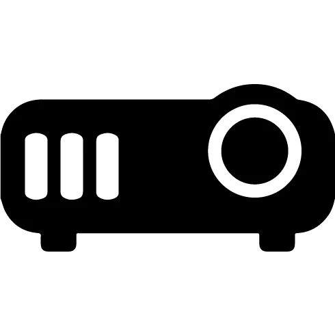 Rotundity White Movie Projector